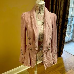 Soft Pink Blazer/Casual Jacket with Button Detail and adorable back